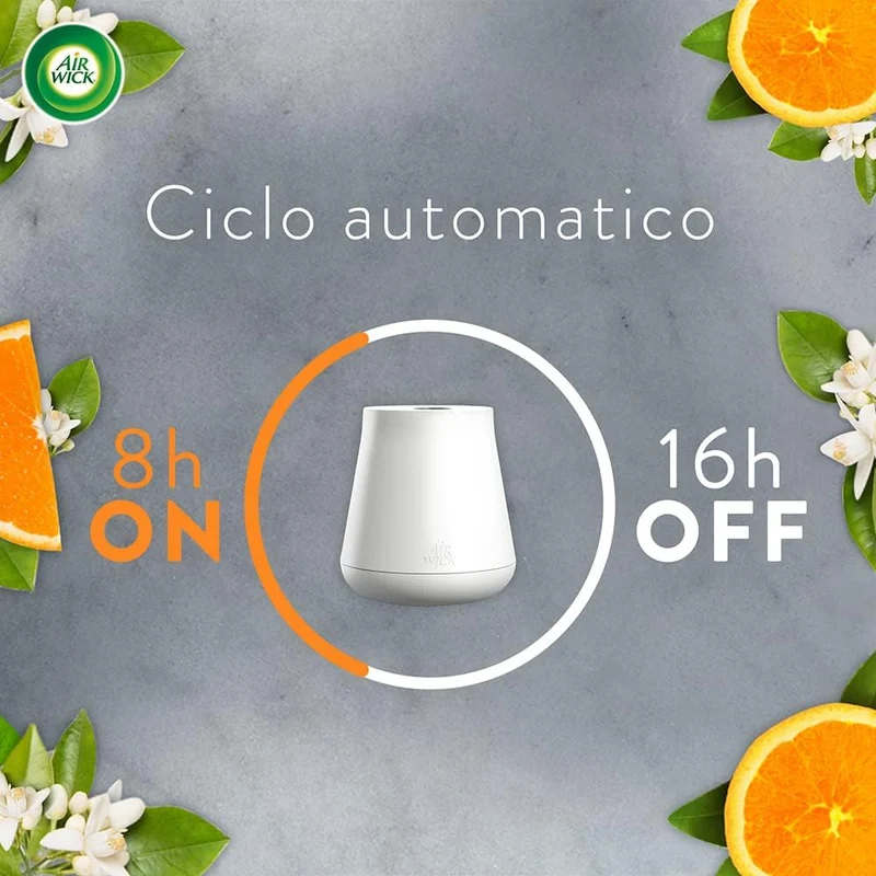 Airwick Armonia Istantanea 1 Diffusore di Oli Essenziali + 1 Ricarica Arancia
