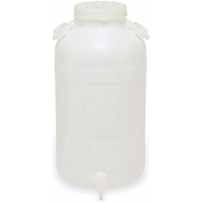 Fusto Tanica 25 Litri a Bocca Larga Con Coperchio Campeggio Escursioni Ecoplast