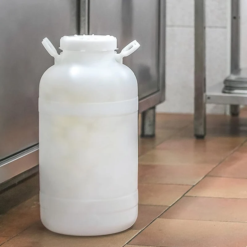 Fusto Tanica 25 Litri a Bocca Larga Con Coperchio Campeggio Escursioni Ecoplast