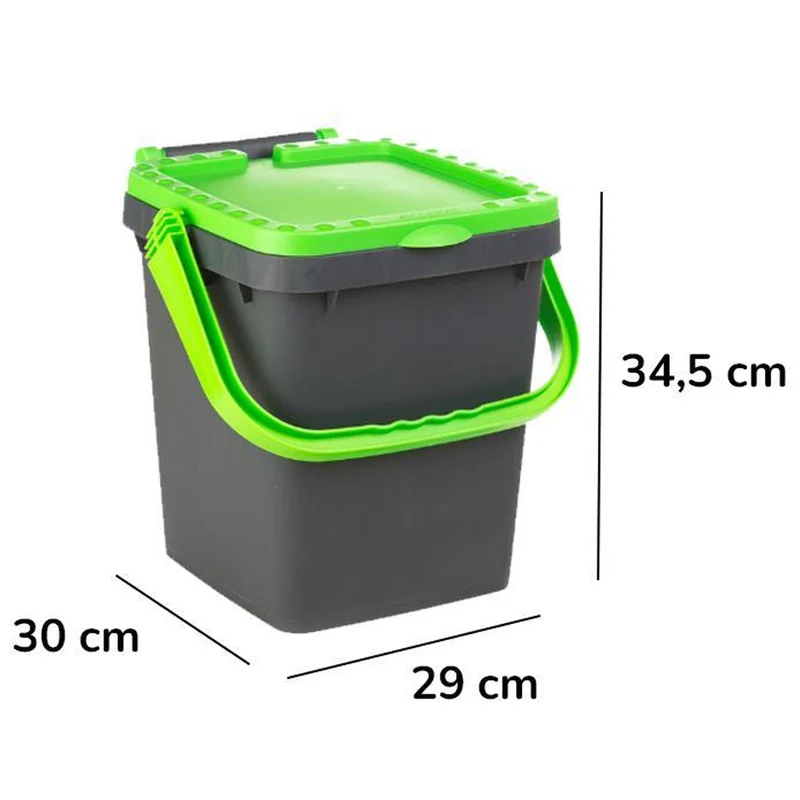 Set 3 Pattumiere Raccolta Differenziata Bidone Pattumiera Spazzatura 20 Litri