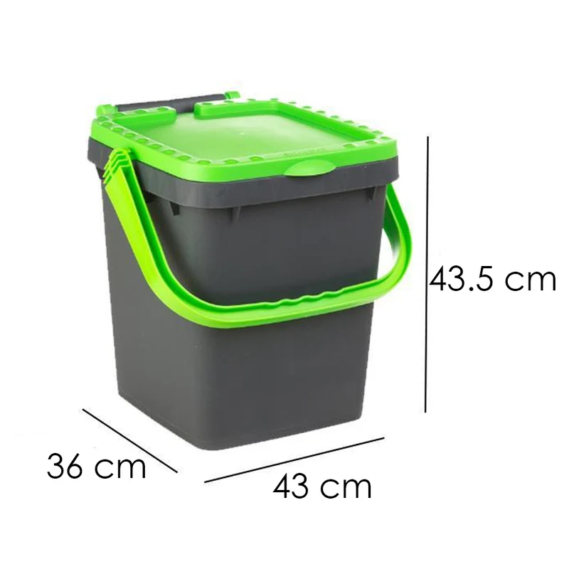 Set 3 Pattumiere Raccolta Differenziata Bidone Pattumiera Spazzatura 35 Litri