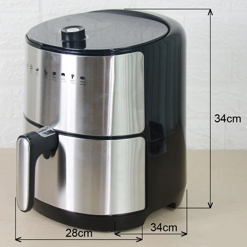 Friggitrice ad Aria Calda Golden Airfryer 3,2 LT AF 68 A Timer 60 Minuti 1500 W