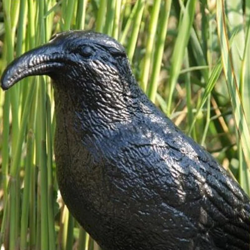 Corvo Dissuasore Statua Spauracchio spaventa passeri piccioni colombi 24,5 cm