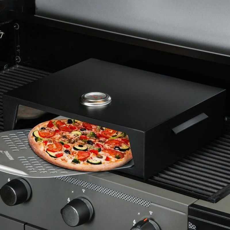 Forno Pizza Alla Brace Fornetto Per Pizza Per Cotture Su Barbecue 44,5x13x36 cm