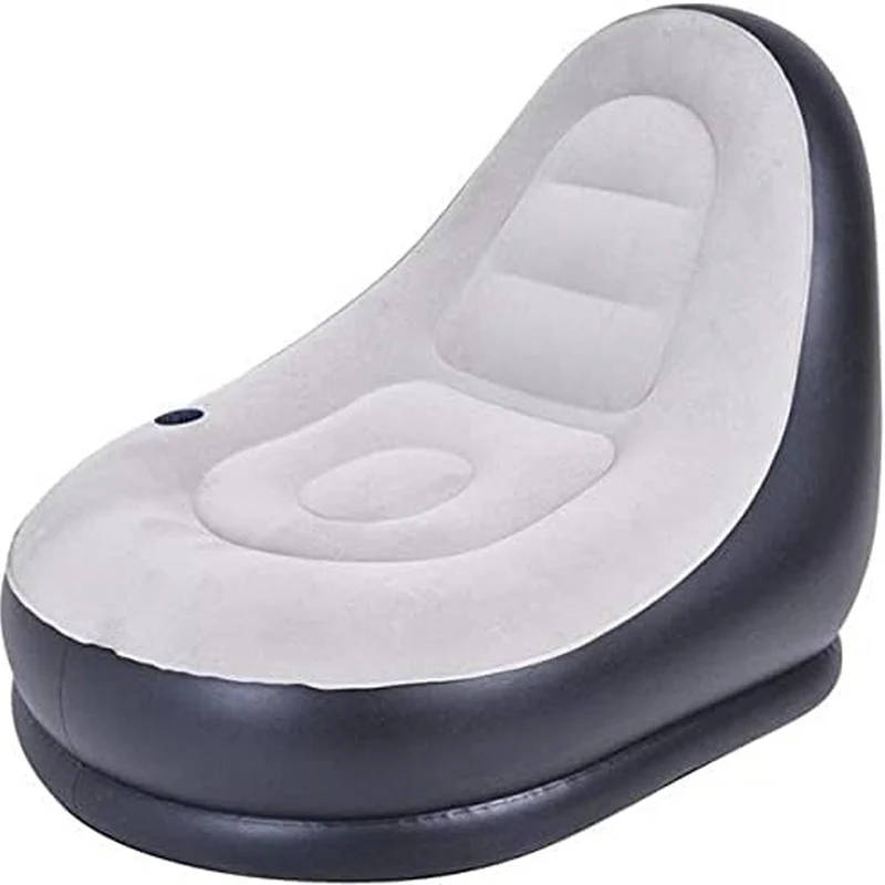 Poltrona Gonfiabile Lounge Con Pouf Poggiapiedi Casa Giardino Esterno 125x100x85