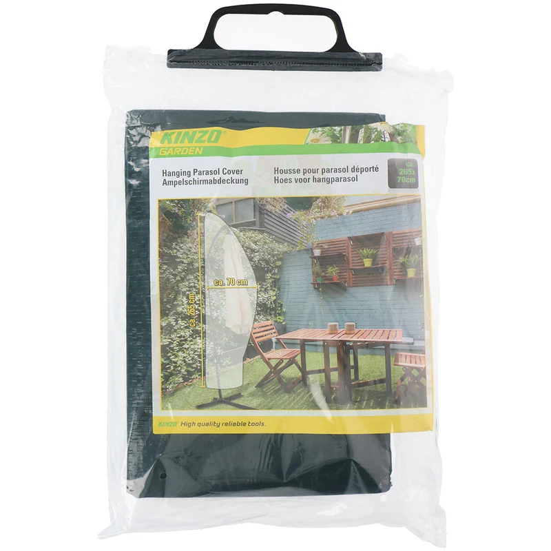 Copertura per Ombrellone da Giardino Resistente in Poliestere Verde 265 x 70 cm