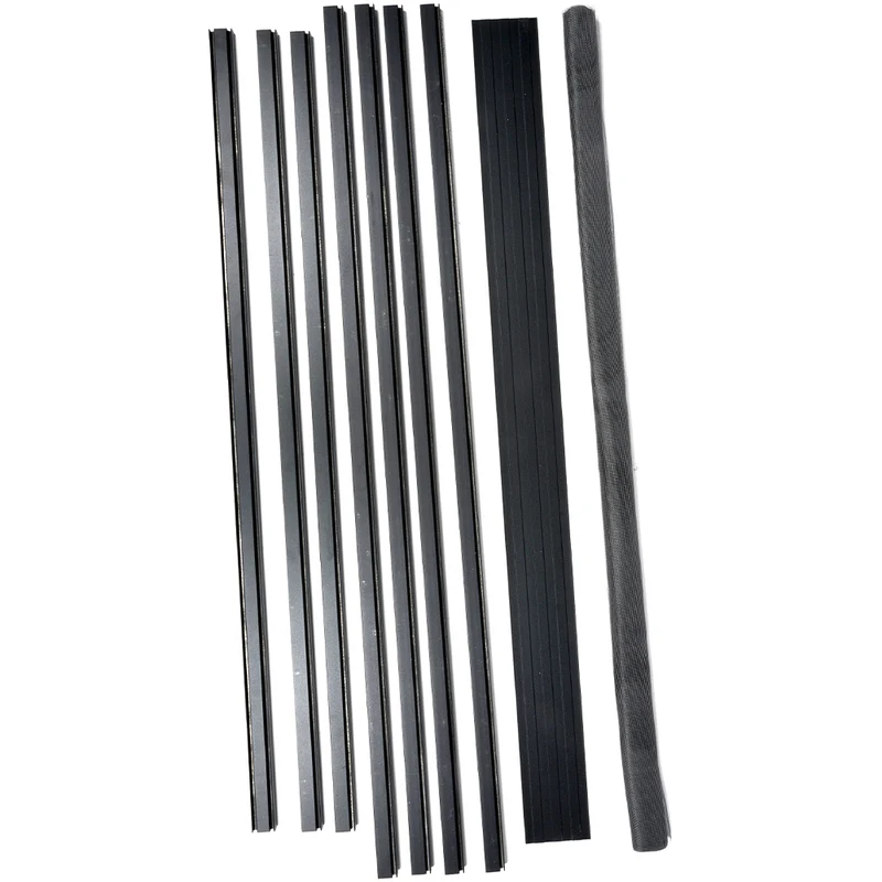 Zanzariera per Porte Nera con Chiusura Magnetica e Cerniere 100 x 215 cm Robusta