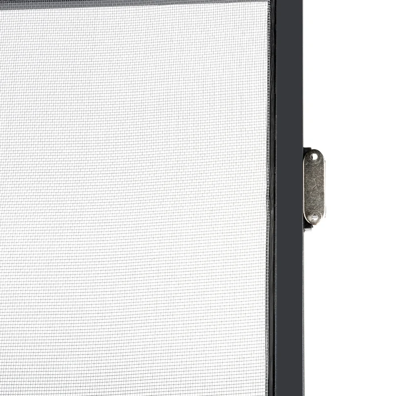 Zanzariera per Porte Nera con Chiusura Magnetica e Cerniere 100 x 215 cm Robusta