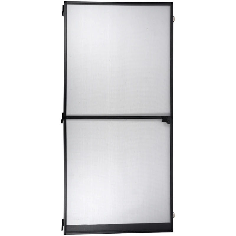 Zanzariera per Porte Nera con Chiusura Magnetica e Cerniere 100 x 215 cm Robusta