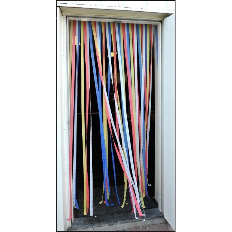 Tenda Anti Insetti per Porte 36 Strisce Balcone Giardino 90 x 210 cm Multicolore