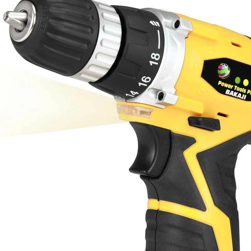 Trapano Avvitatore a DOPPIA Batteria al LITIO in Valigetta 12V Cordless con LED