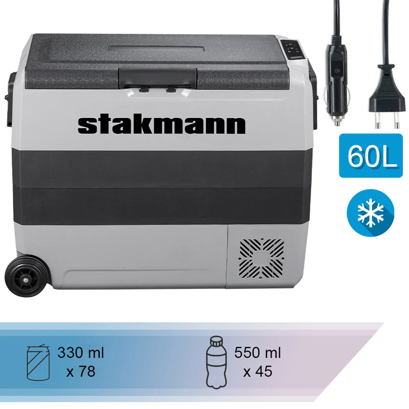 Frigo Congelatore con Compressore Portatile 60 Lt AC/DC 12V/24V Frigorifero 220V