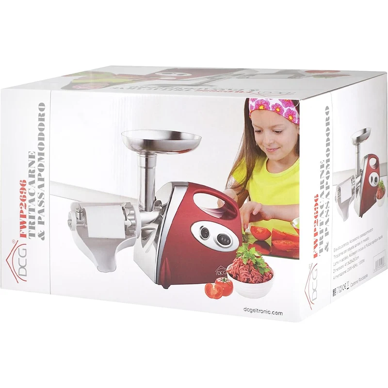 Tritacarne e Passapomodoro Elettrico Multifunzione 1200W Trita Macina Carne DCG