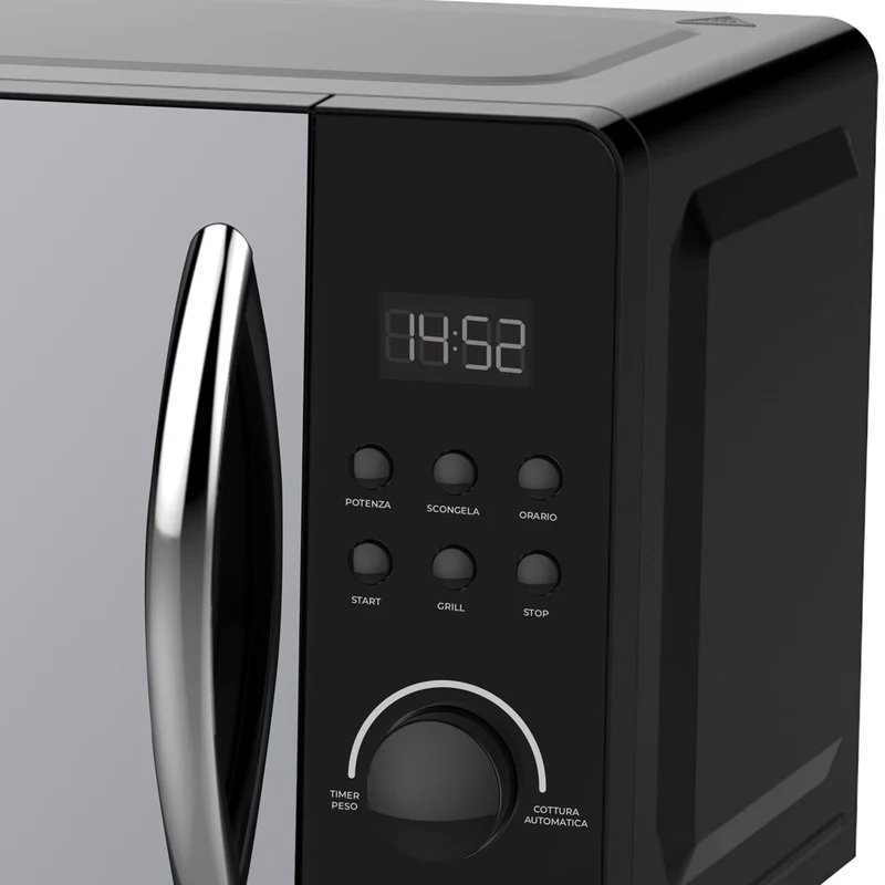 Forno Fornetto a Microonde Nero Elettrico Capacità 20 Litri Potenza 800 Watt