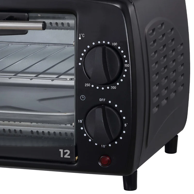 Forno Fornetto Elettrico Nero Capacità 12 Litri Potenza 650 Watt Funzione Timer
