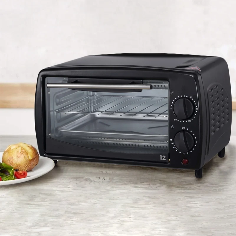 Forno Fornetto Elettrico Nero Capacità 12 Litri Potenza 650 Watt Funzione Timer