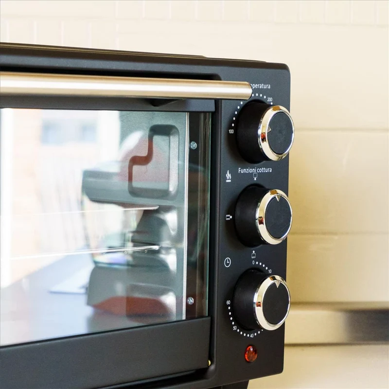 Forno Fornetto Elettrico Nero Capacità 20 Litri Potenza 1280 Watt Funzione Timer