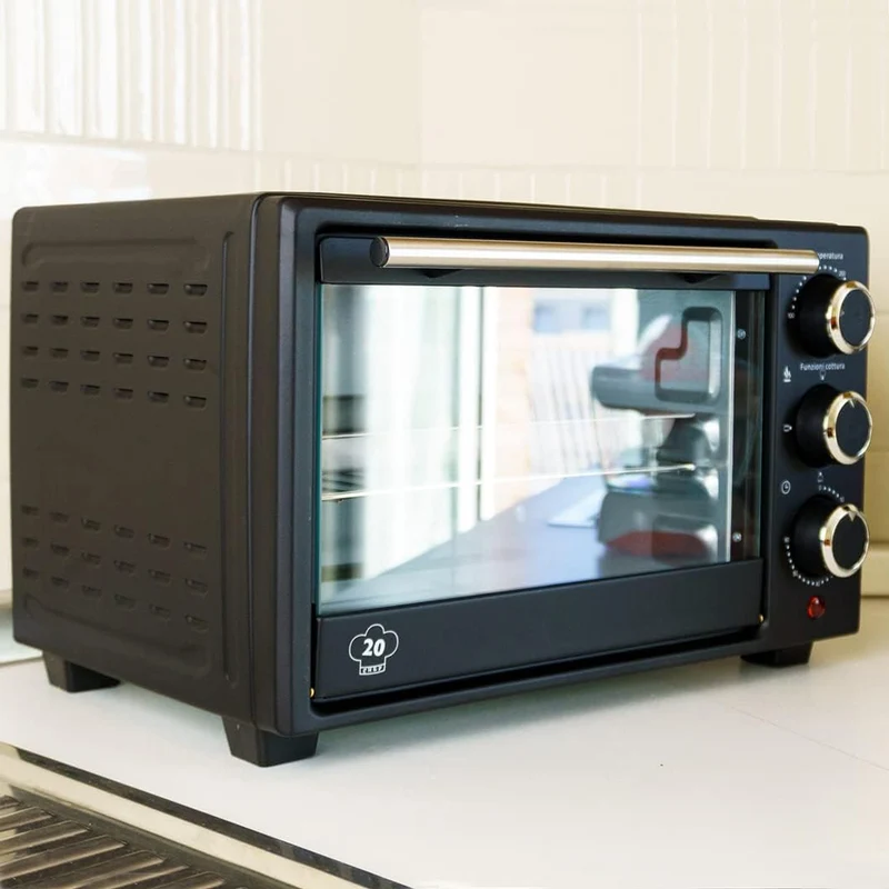 Forno Fornetto Elettrico Nero Capacità 20 Litri Potenza 1280 Watt Funzione Timer