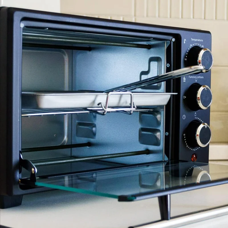 Forno Fornetto Elettrico Nero Capacità 20 Litri Potenza 1280 Watt Funzione Timer
