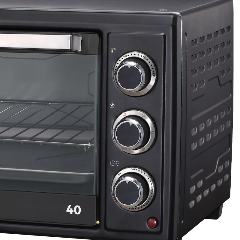 Forno Fornetto Ventilato Nero Capacità 40 Litri Potenza 1500 Watt Funzione Timer
