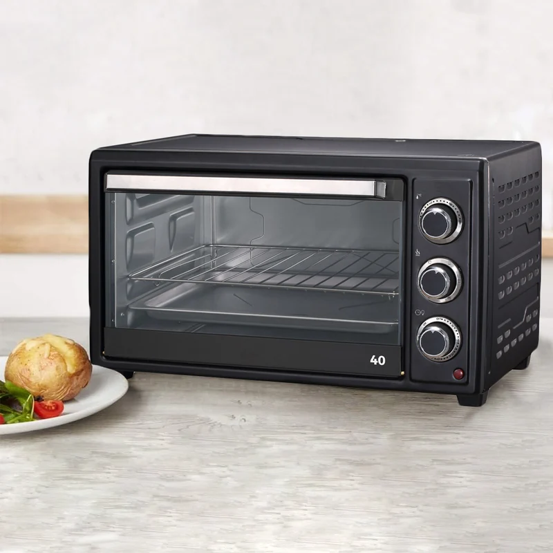 Forno Fornetto Ventilato Nero Capacità 40 Litri Potenza 1500 Watt Funzione Timer