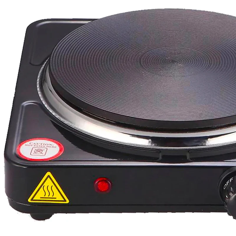 Piastra Fornello Elettrico 1000 W Potenza Termostato Regolabile Piastra 15,5cm