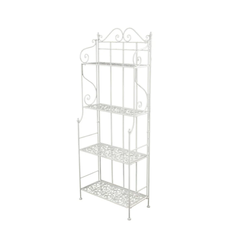 Scaffale Metallo Bianco Jessica 4 Piani 59X29X158 Cm