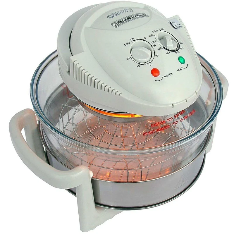 Forno a Convenzione Alogeno Fornetto Contenitore 12Lt 1300W Timer e Accessori
