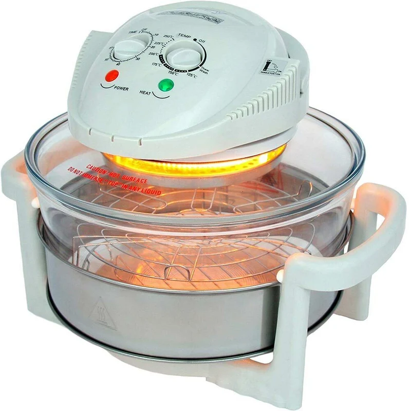 Forno a Convenzione Alogeno Fornetto Contenitore 12Lt 1300W Timer e Accessori