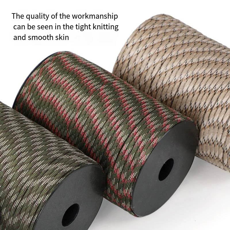 550 Paracord Touw 100m – 9-Kern Outdoor Touw met Slijtvast en Flexibel Ontwerp