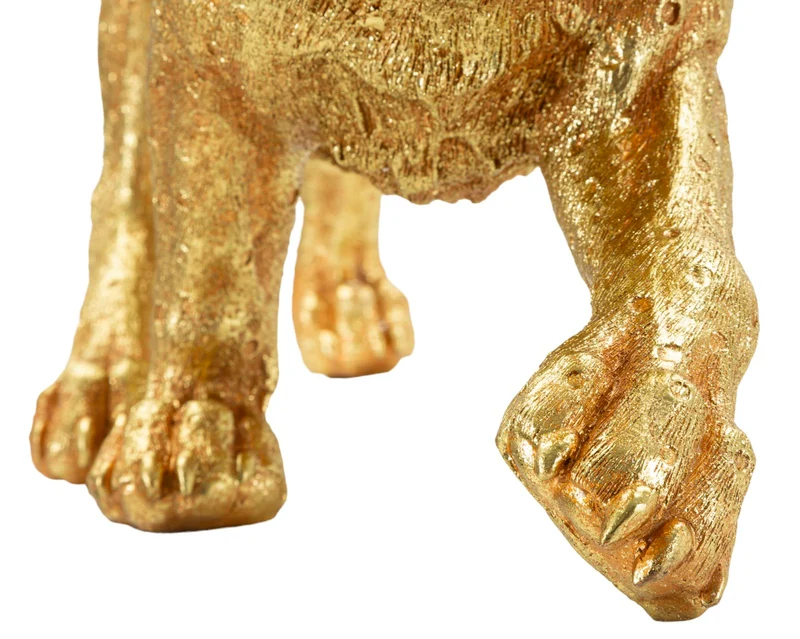Decorazione Leopardo Shant 89x21x33 cm in Resina Oro