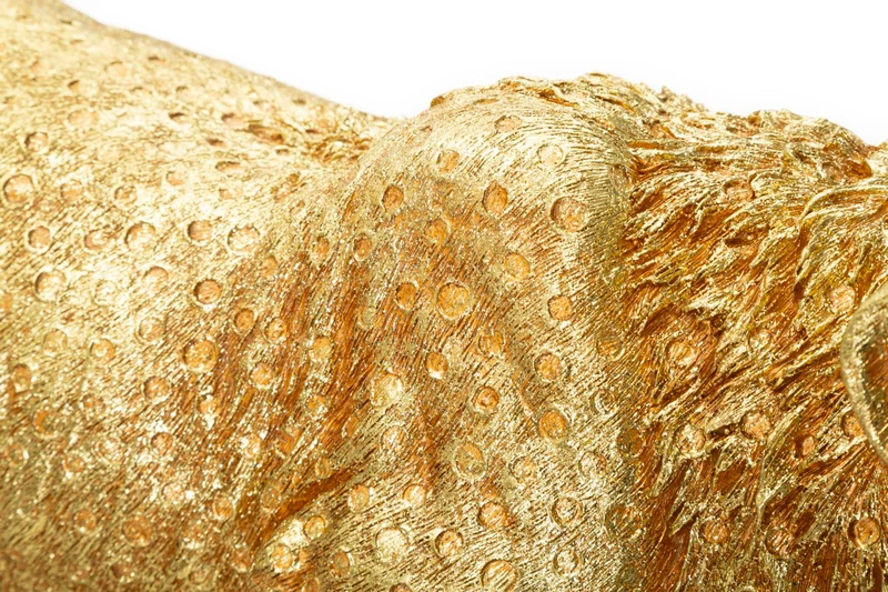 Decorazione Leopardo Shant 89x21x33 cm in Resina Oro