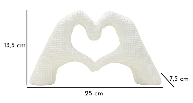 Scultura Lover White 25x7,5x13,5 cm in Resina Bianco