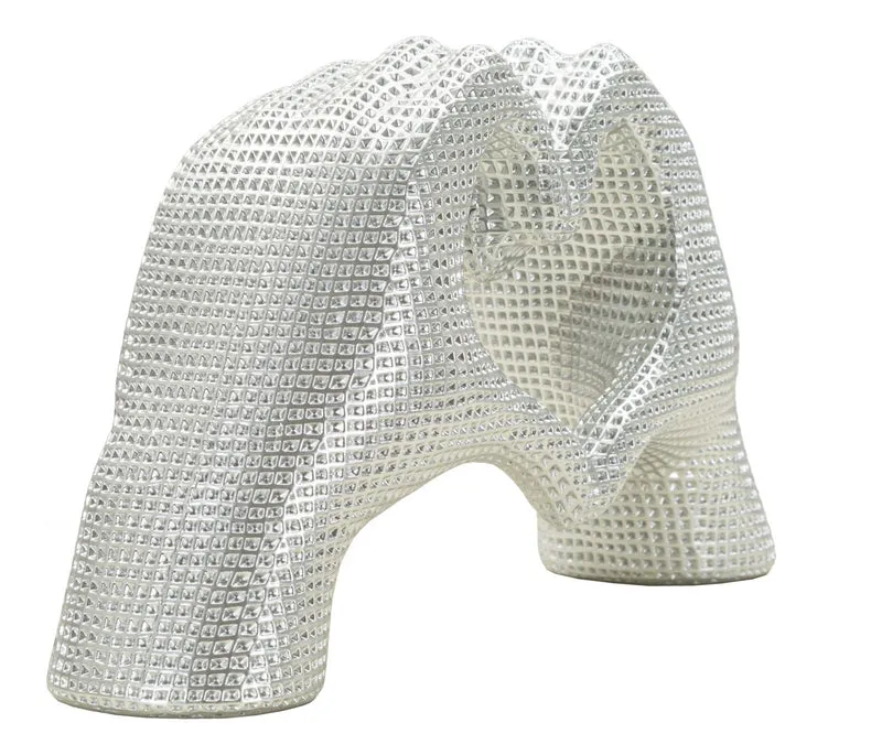 Scultura Lover Silver 25x7,5x13,5 cm in Resina Argento