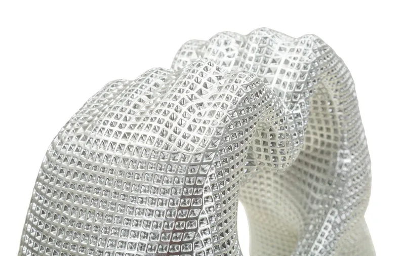 Scultura Lover Silver 25x7,5x13,5 cm in Resina Argento