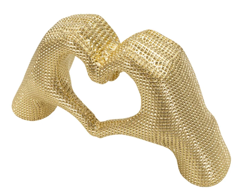 Scultura Lover Gold 25x7,5x13,5 cm in Resina Oro