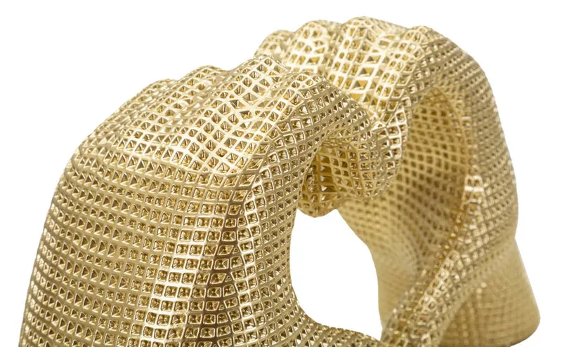 Scultura Lover Gold 25x7,5x13,5 cm in Resina Oro