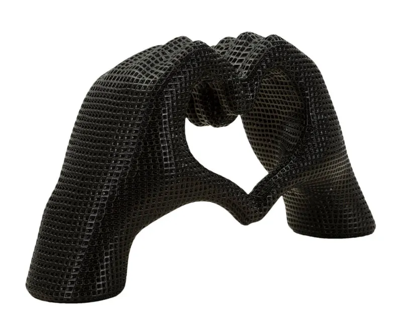 Scultura Lover Black 25x7,5x13,5 cm in Resina Nero