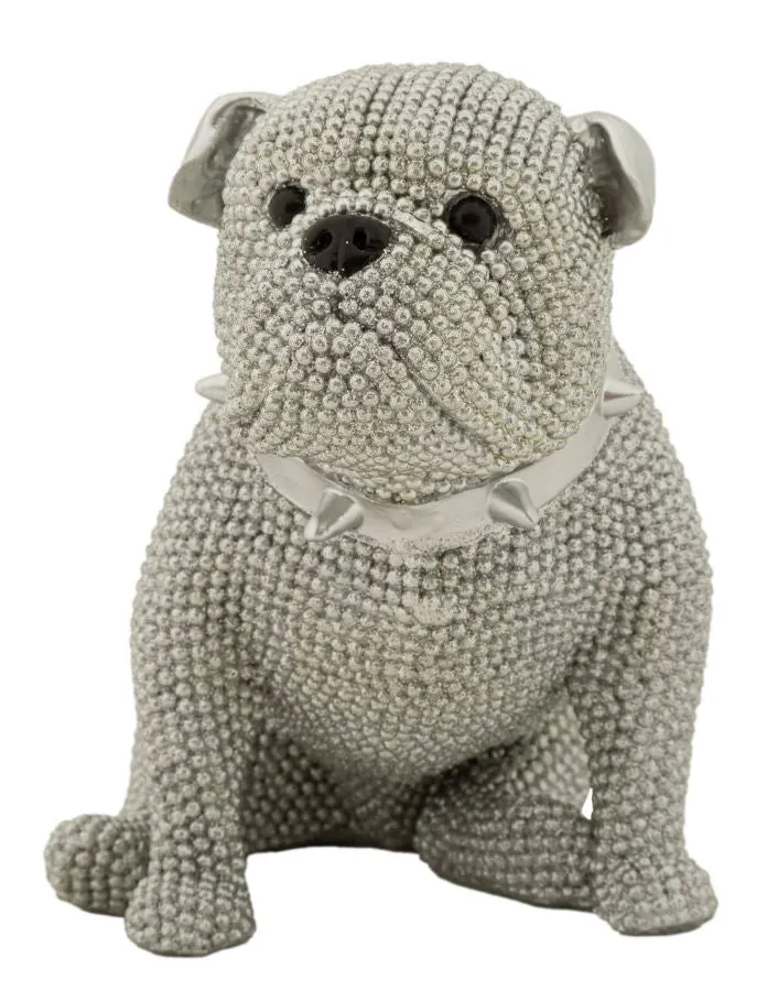 Decorazione Cane Sparky 17x11x14 cm in Resina Argento