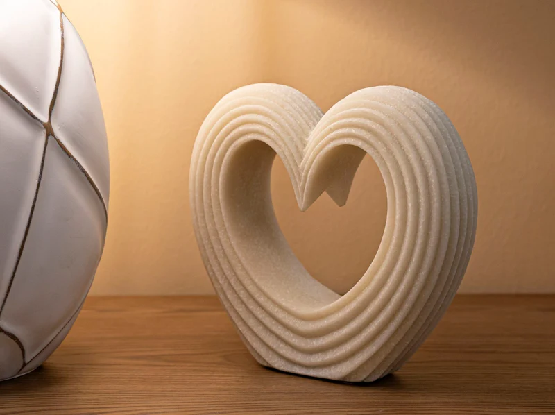 Decorazione Lovvy Quarzy 21x6x19 cm in Resina Bianco