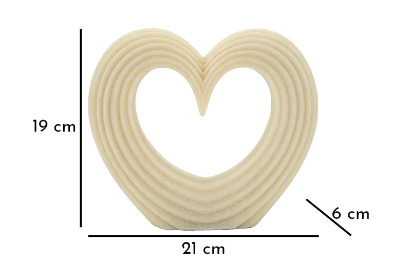 Decorazione Lovvy Quarzy 21x6x19 cm in Resina Bianco