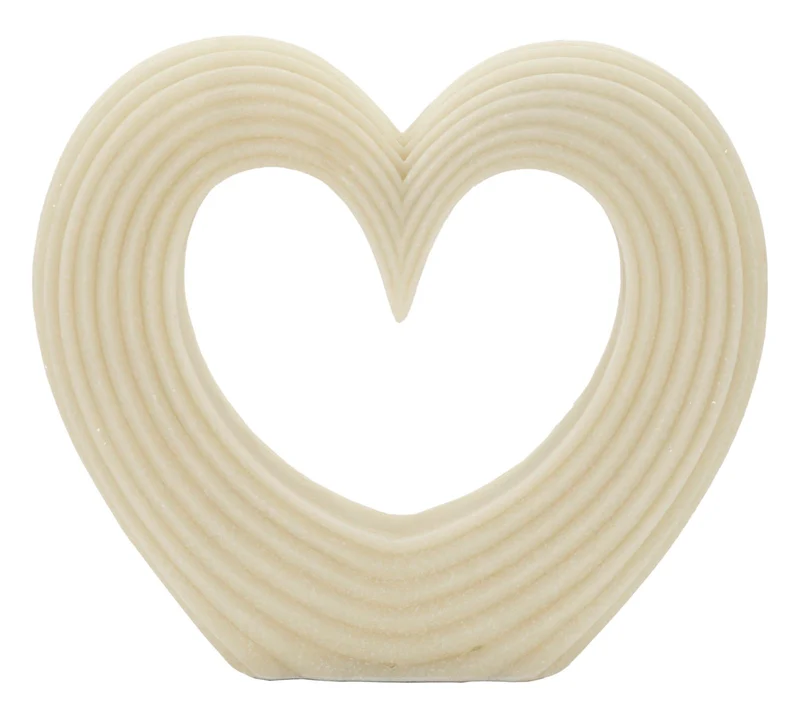 Decorazione Lovvy Quarzy 30x7x26 cm in Resina Bianco