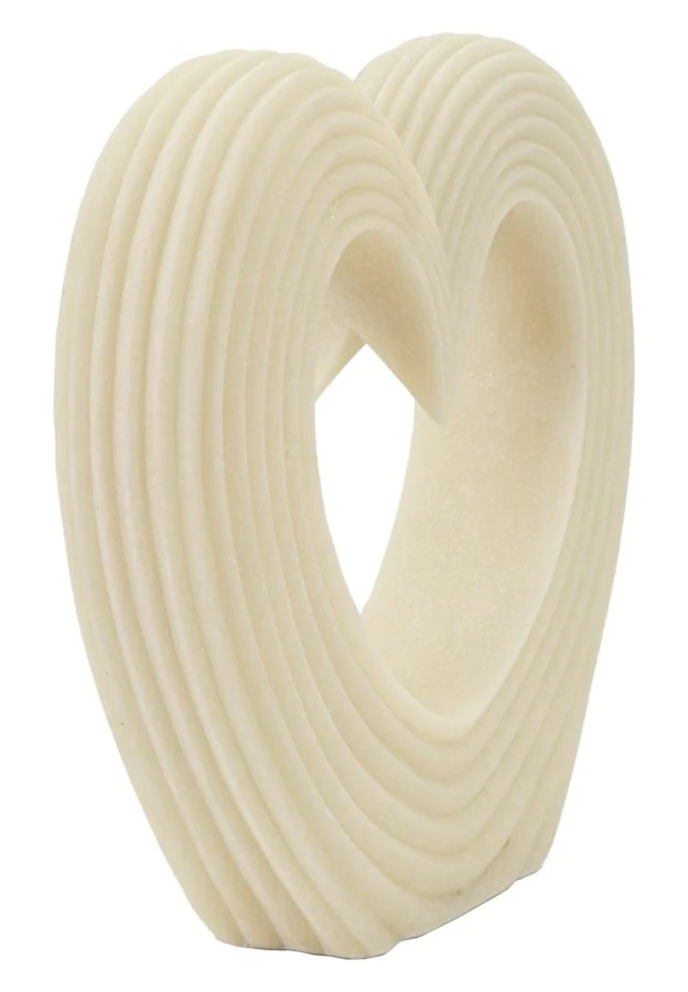 Decorazione Lovvy Quarzy 30x7x26 cm in Resina Bianco