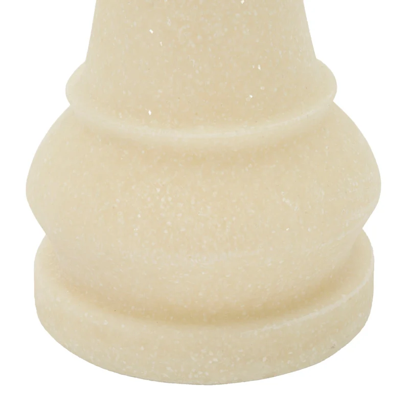 Decorazione Re Quarzy Ø13x41 cm in Resina Bianco e Oro