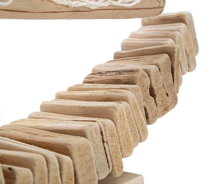 Decorazione Barca Nature 45x7x45 cm in Tanoak