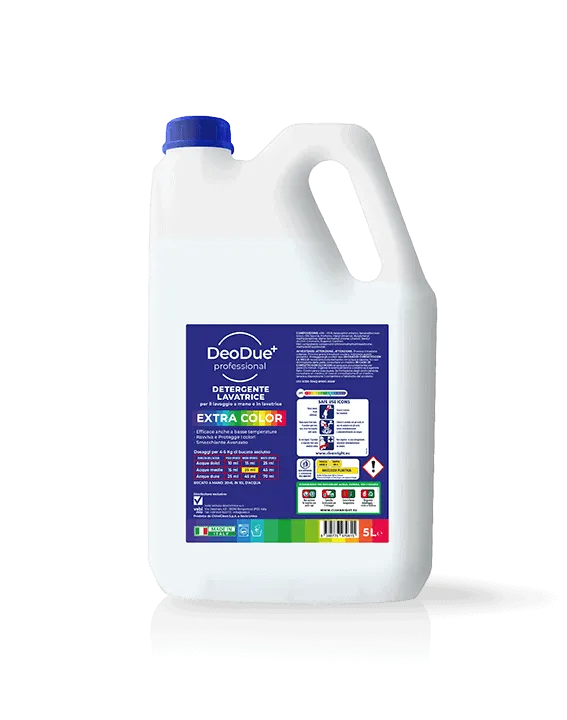 Detersivo liquido per lavatrice capi colorati Vebi DeoDue+ Professional Lavatrice Extra Color tanica 5 litri