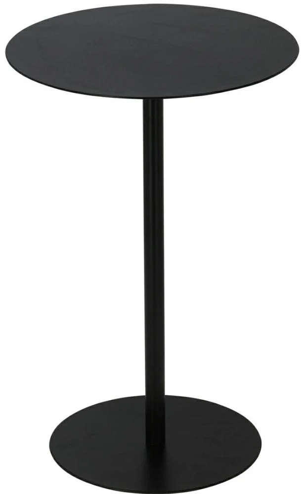Tavolino rotondo decorativo in metallo, 35 x 53 cm, nero