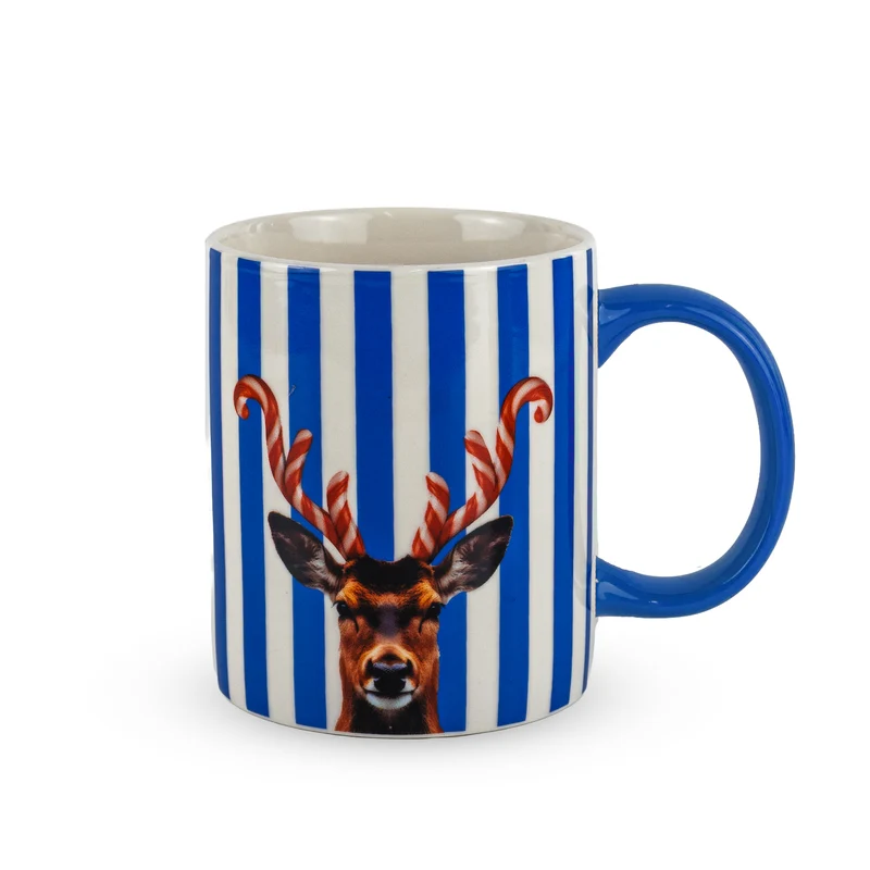 Tazza Natalizia "Candy Cane Horns" 330ml Porcellana