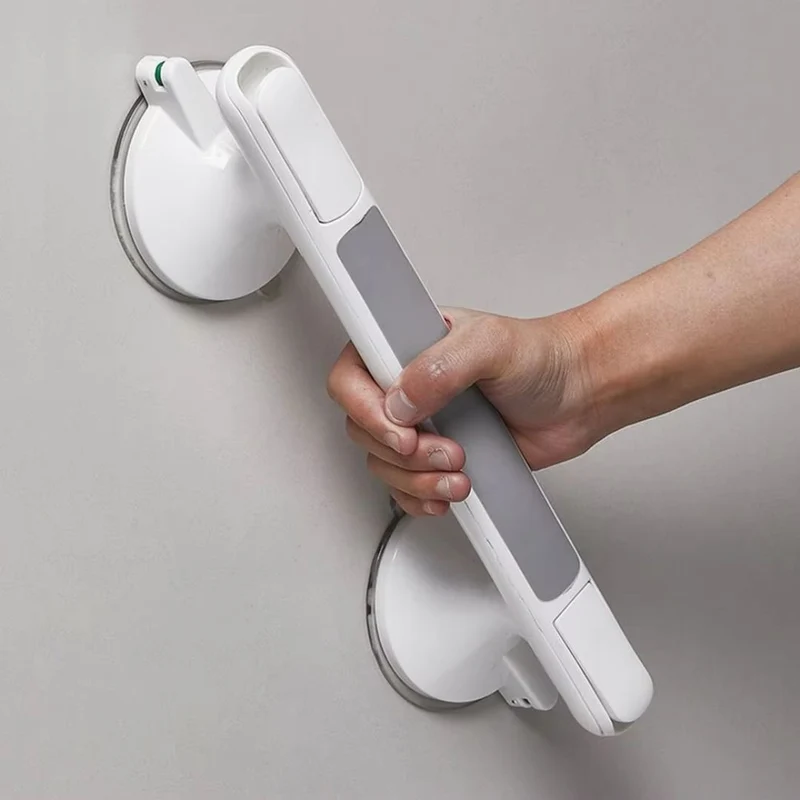 Shower handle safety grab bar for bathroom
