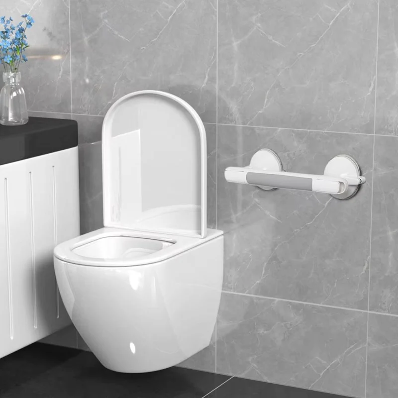 Shower handle safety grab bar for bathroom